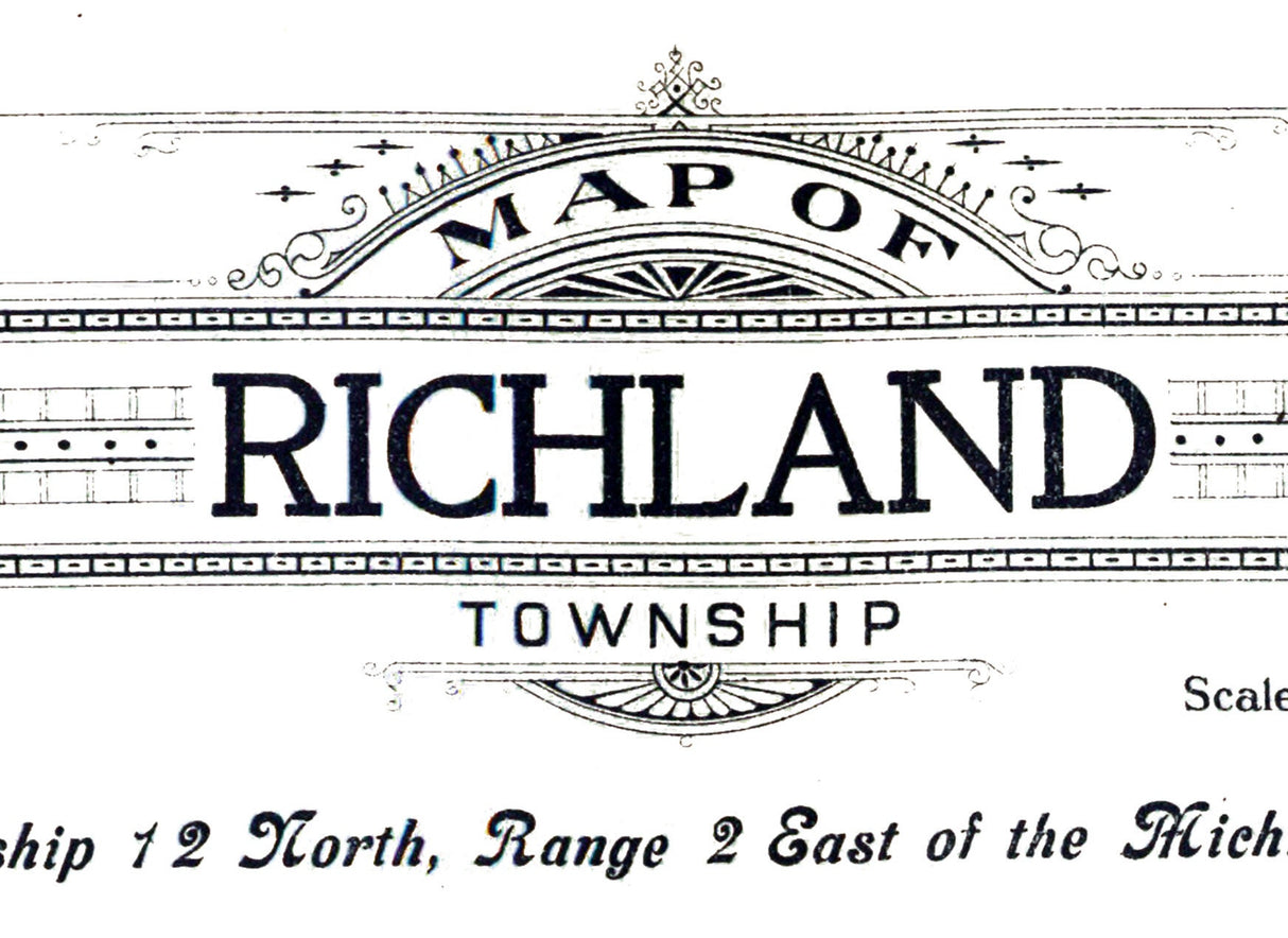 1916 Map of Richland Township Saginaw County Michigan