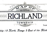 1916 Map of Richland Township Saginaw County Michigan