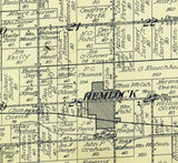 1916 Map of Richland Township Saginaw County Michigan