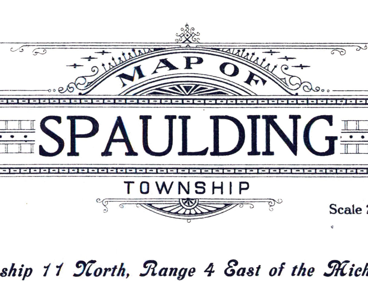 1916 Map of Spaulding Township Saginaw County Michigan