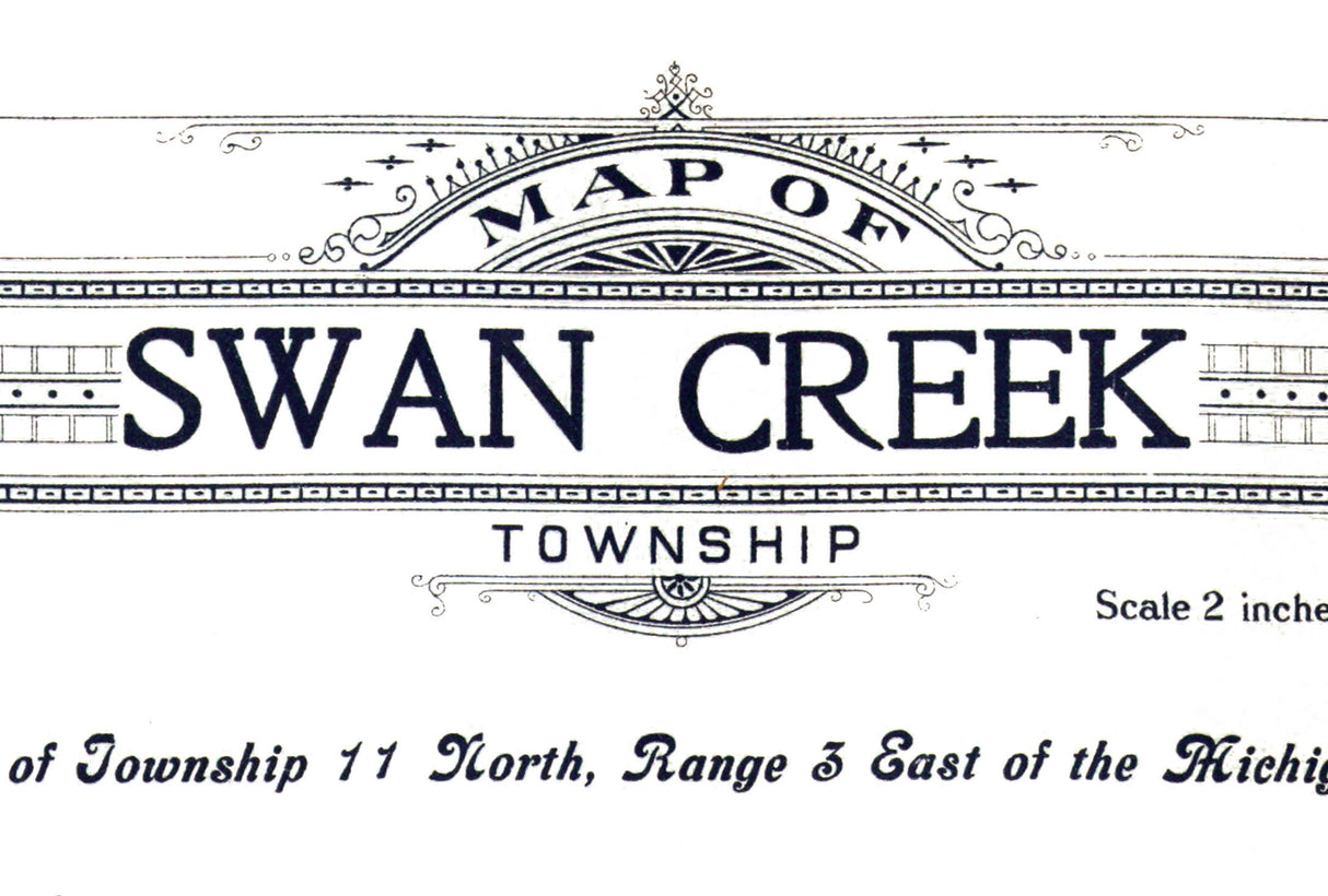 1916 Map of Swan Creek Township Saginaw County Michigan