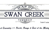 1916 Map of Swan Creek Township Saginaw County Michigan