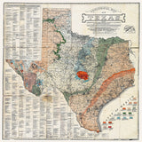 1920 Map of Texas Oil Fields and Geology