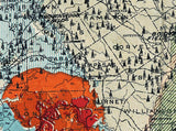 1920 Map of Texas Oil Fields and Geology