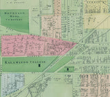 1873 Map of Kalamazoo Kalamazoo County Michigan