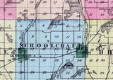 1873 Map of Kalamazoo County Michigan