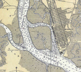 1926 Nautical Chart of St Simon Sound Brunswick Harbor Georgia