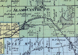 1873 Map of Alamo Township Kalamazoo County Michigan