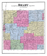 1873 Map of Brady Township Kalamazoo County Michigan