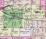 1873 Map of Richland Township Kalamazoo County Michigan