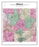 1873 Map of Ross Township Kalamazoo County Michigan