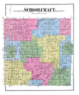 1873 Map of Schoolcraft Township Kalamazoo County Michigan