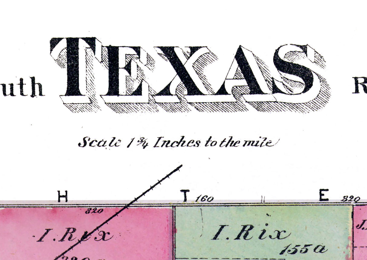 1873 Map of Texas Township Kalamazoo County Michigan