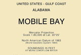 2008 Nautical Chart of Mobile Bay Alabama