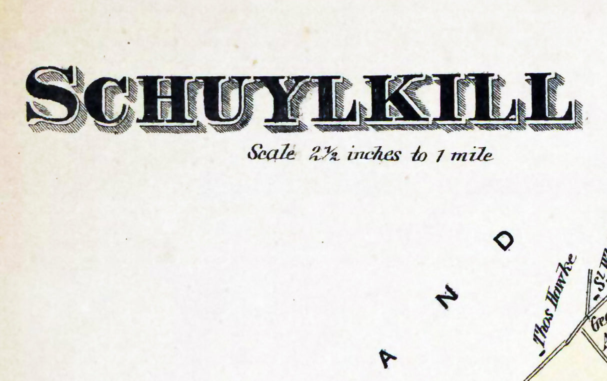 1873 Map of Schuylkill Township Chester County Pennsylvania