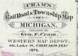 1875 Map of Michigan