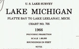 1966 Nautical Chart of North Manitou Island Group Lake Michigan