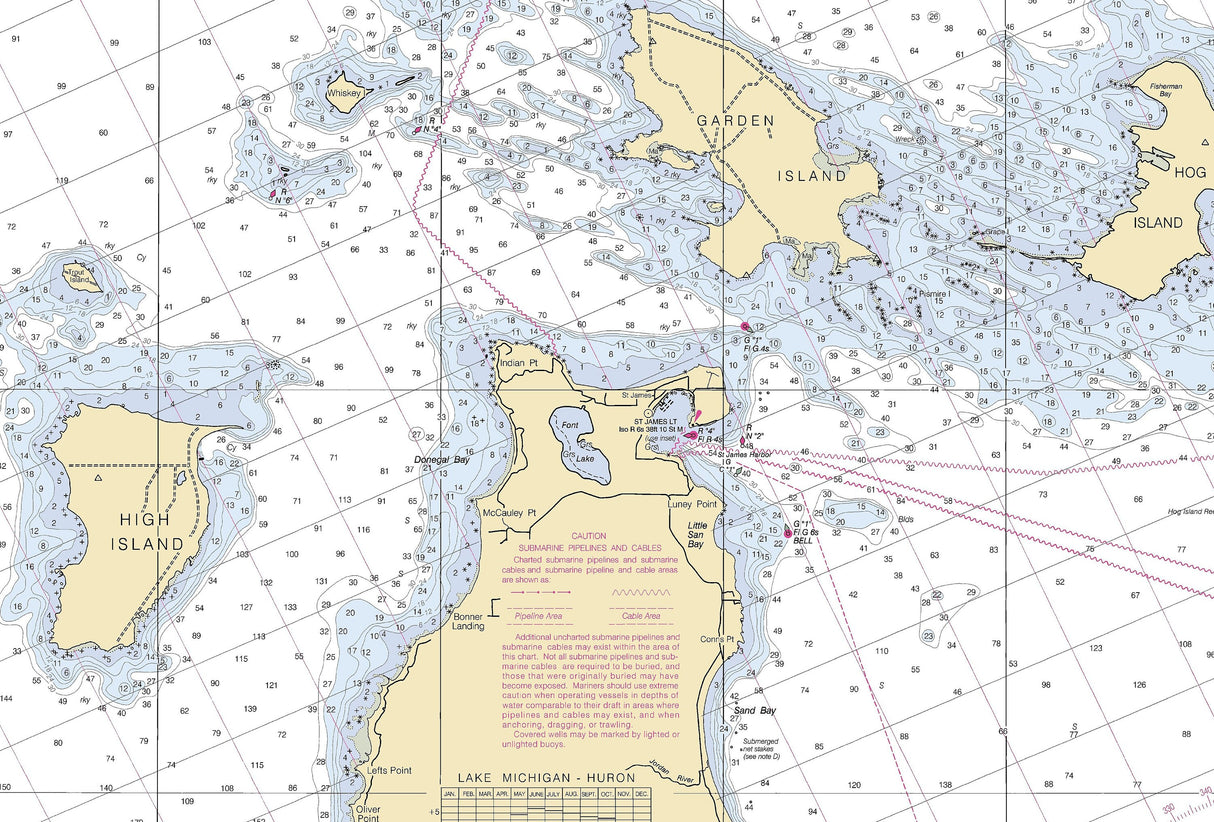 2005 Nautical Chart of Beaver Island Group Lake Michigan