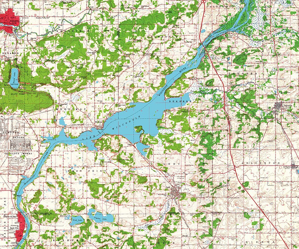 1959 Map of Lake Wisconsin