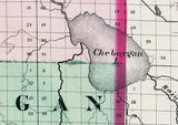 1873 Map of Cheboygan County Michigan