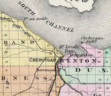 1873 Map of Cheboygan County Michigan