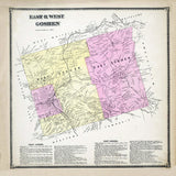 1873 Map of East and West Goshen Township Chester County Pa