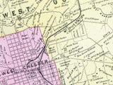 1873 Map of East and West Goshen Township Chester County Pa
