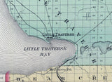 1873 Map of Emmet County Michigan