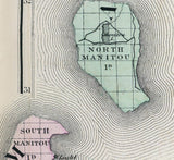 1873 Map of Leelanau County Michigan