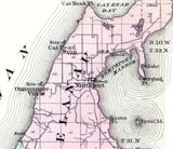 1881 Map of Leelanau County Michigan