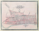 1876 Map of City of Peru Miami County Indiana