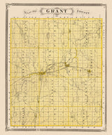 1876 Map of Grant County Indiana