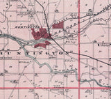 1876 Map of Huntington County Indiana