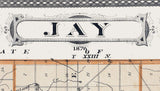 1876 Map of Jay County Indiana