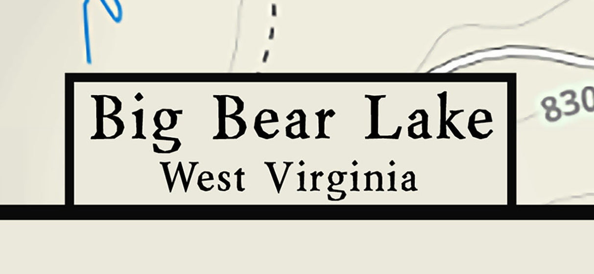2022 Map of Big Bear Lake West Virginia