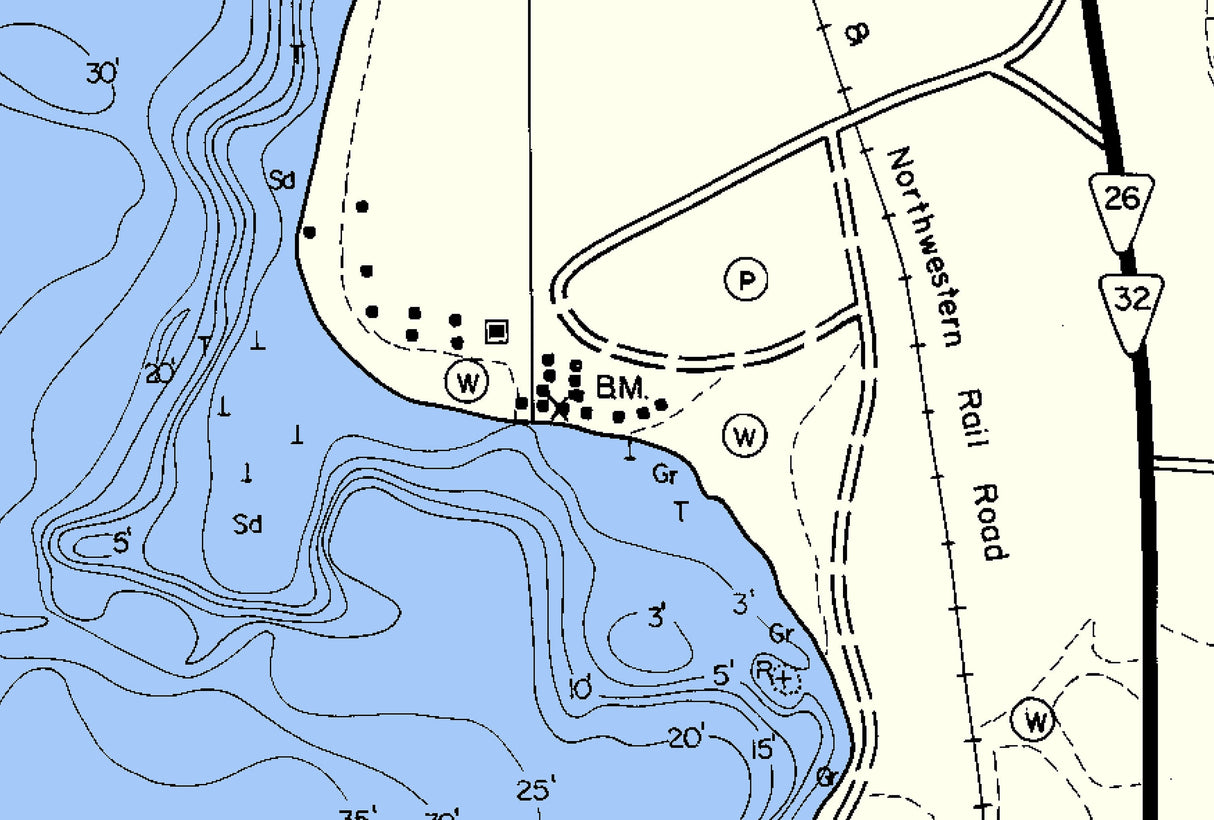 1973 Map of Clearwater Lake Oneida County Wisconsin