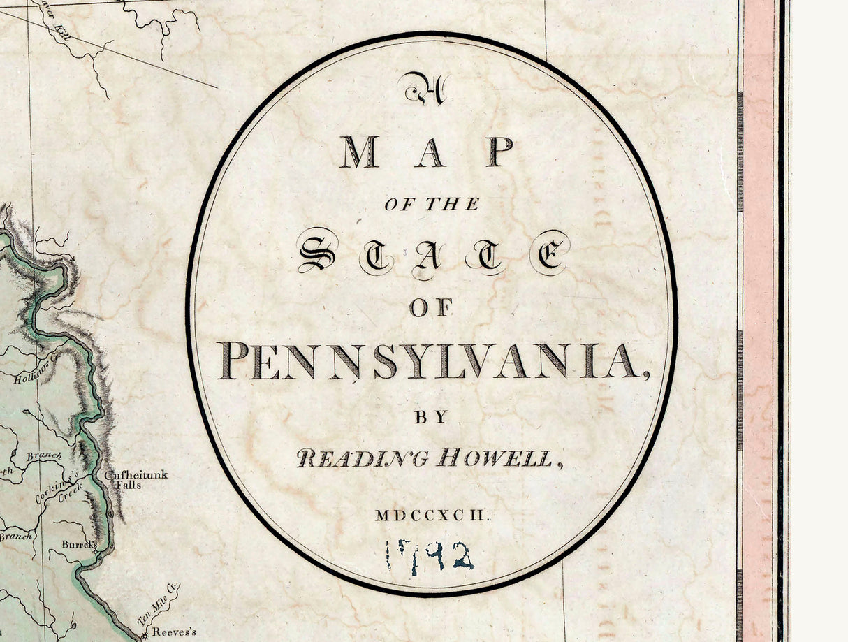 1792 Map of Pennsylvania