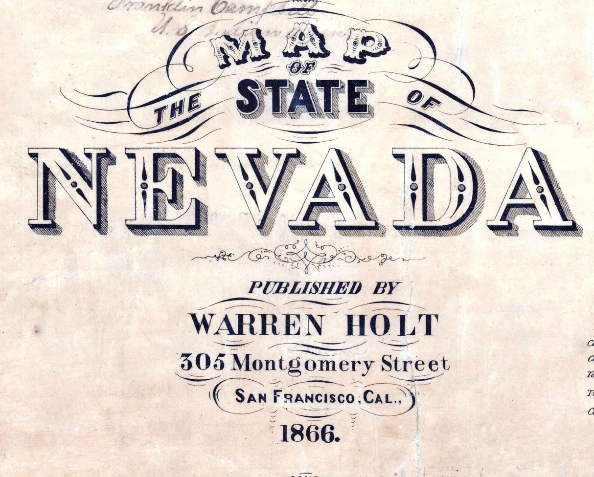 1866 Map of Nevada