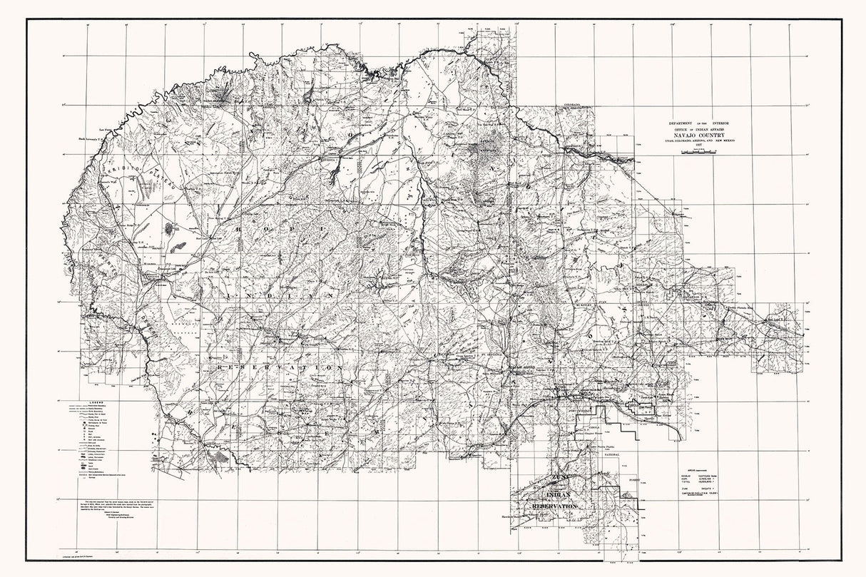 1937 Map of Navajo Country