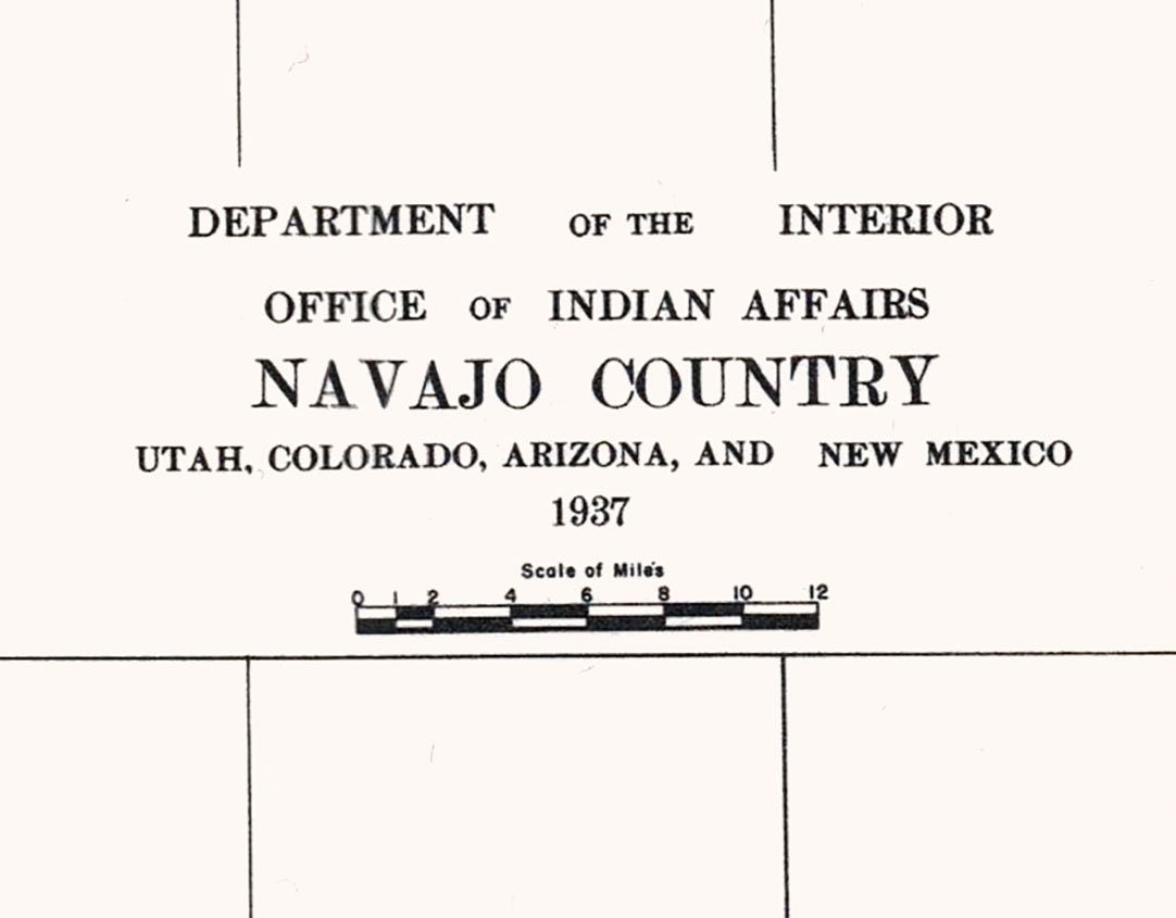 1937 Map of Navajo Country