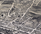 1891 Panoramic Map of Durham North Carolina