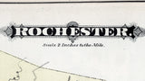 1876 Map of Rochester Township Beaver County Pennsylvania