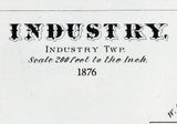 1876 Town Map of Industry Beaver County Pennsylvania