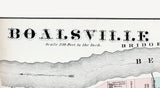 1876 Town Map of Boalsville Beaver County Pennsylvania