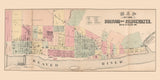 1876 Town Map of Bridgewater Beaver County Pennsylvania