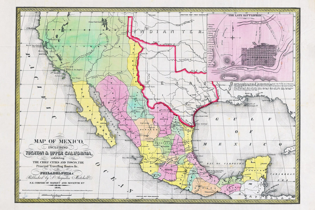 1846 Map of Mexico