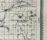 1909 Map of Clay County Minnesota