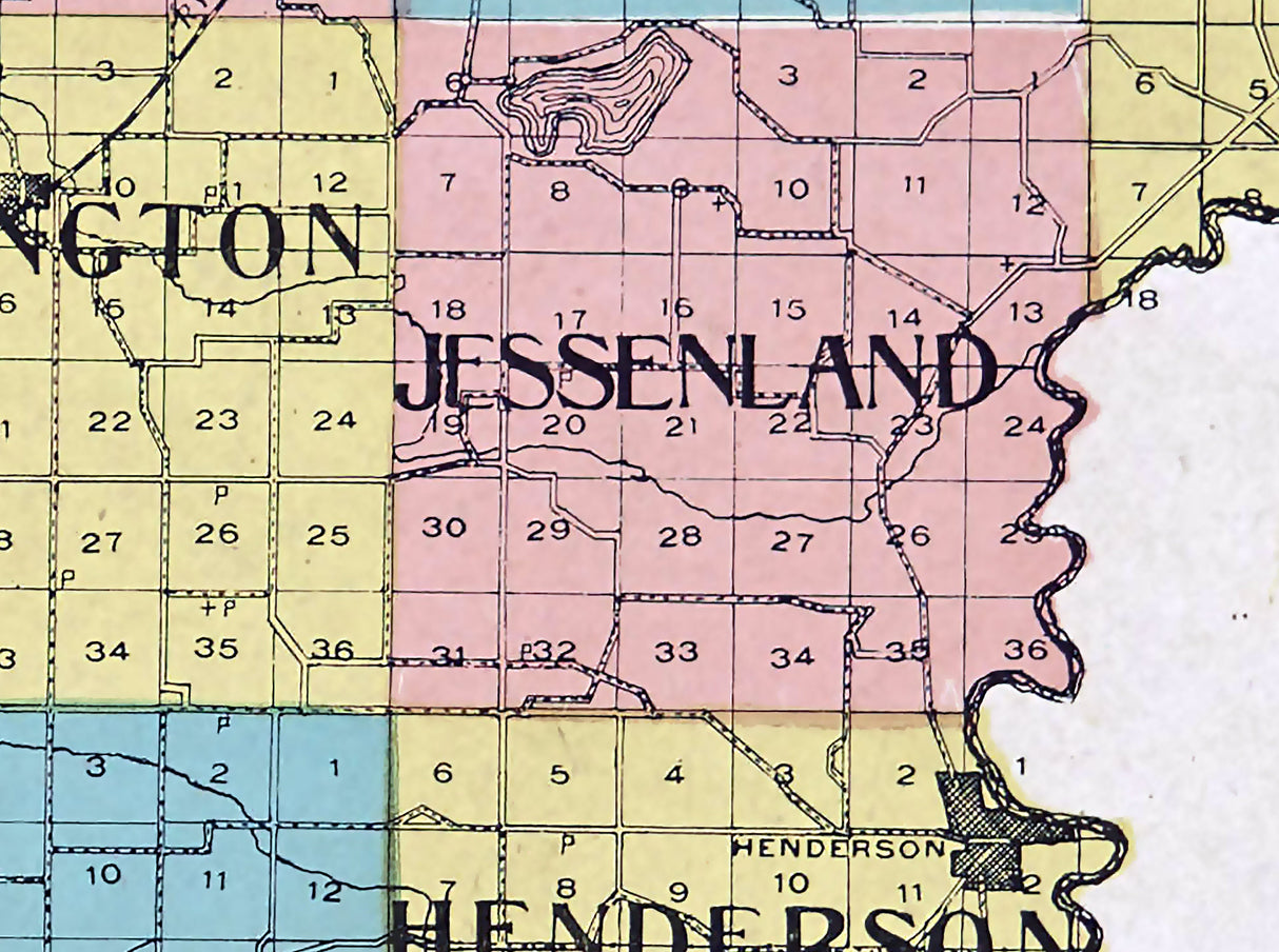 1907 Map of Sibley County Minnesota