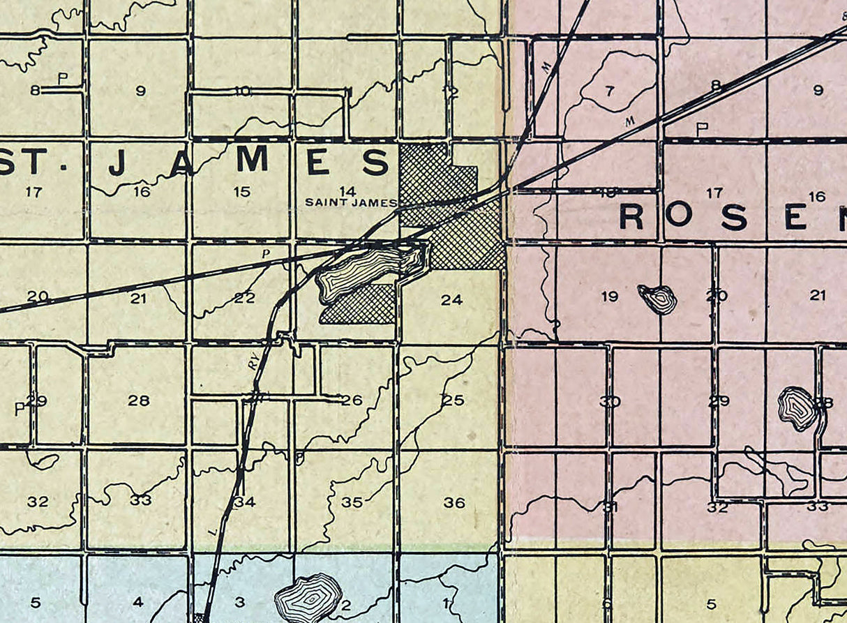 1907 Map of Watonwan County Minnesota