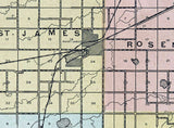 1907 Map of Watonwan County Minnesota